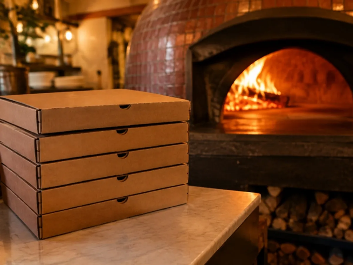 Custom Pizza Boxes in use